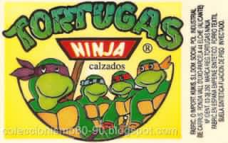 tortugas ninja pegatina kukis rectangular